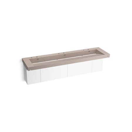 Kohler Constellation 90In Wall-Mount Trough Lavatory System In Canvas 81033-BPW-KCC